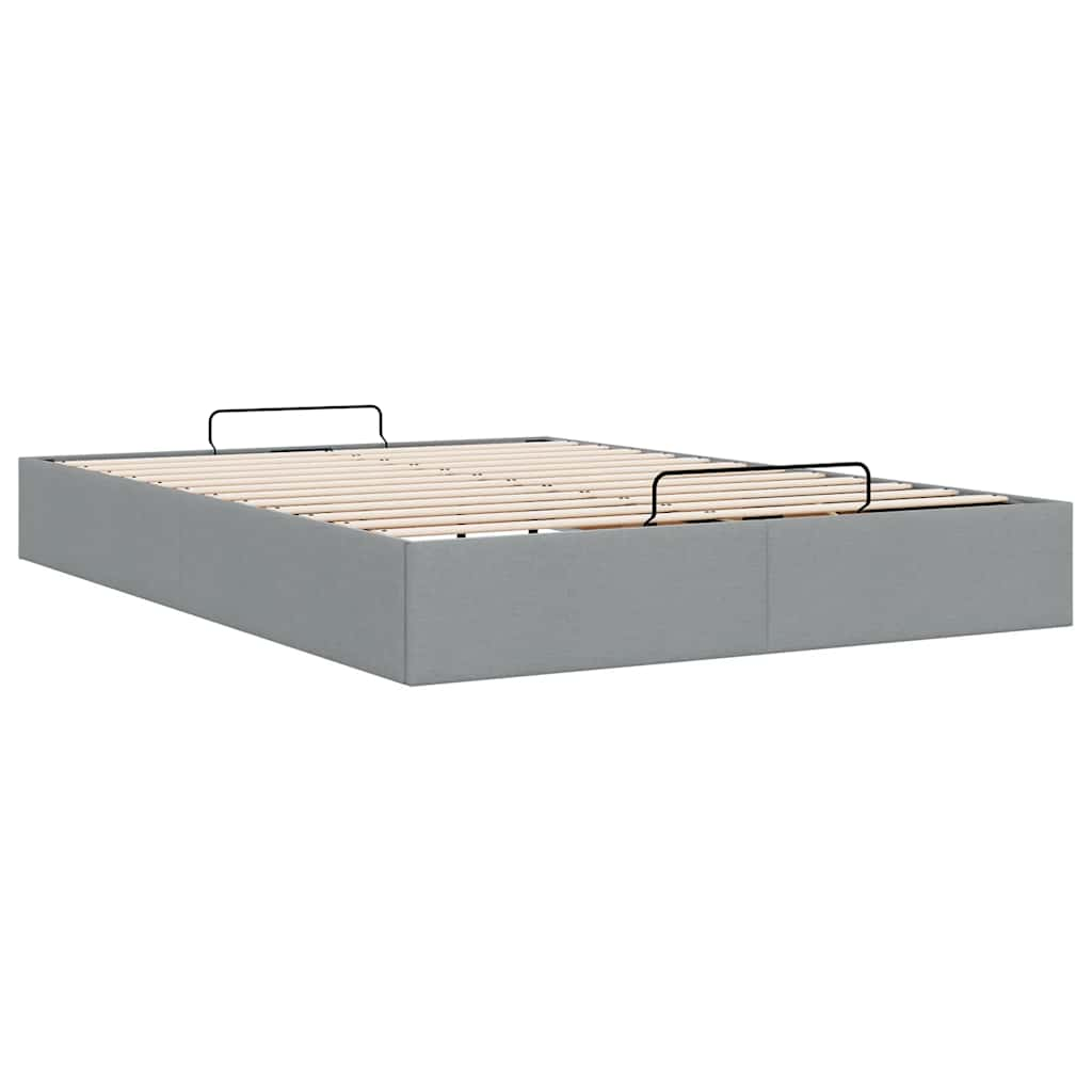 Bedframe zonder matras 140x200 cm stof lichtgrijs