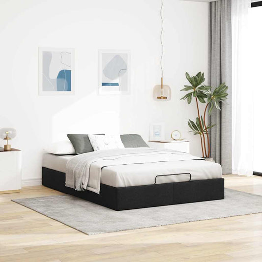 Bedframe zonder matras 140x200 cm stof zwart