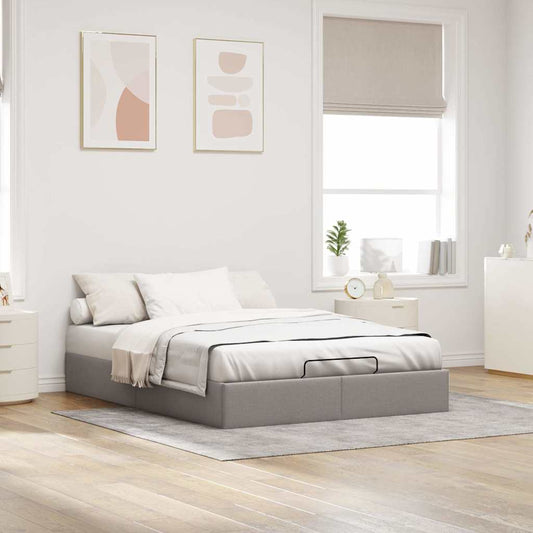 Bedframe zonder matras 140x200 cm stof taupe