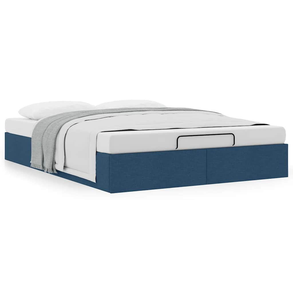 Bedframe zonder matras 140x200 cm stof blauw