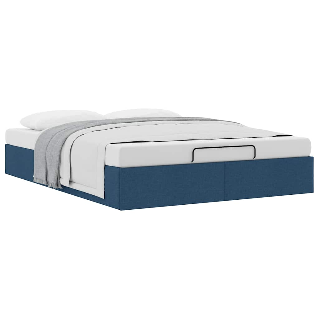 Bedframe zonder matras 140x200 cm stof blauw