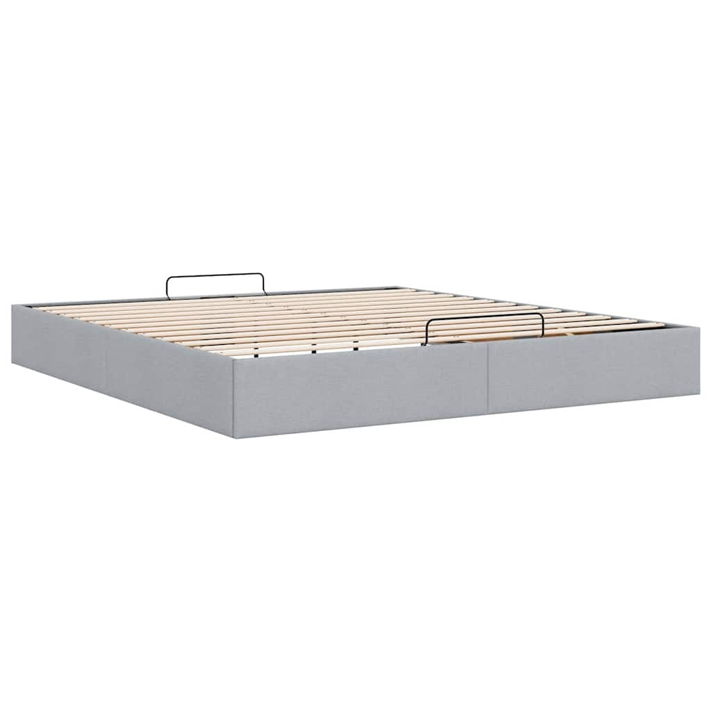 Bedframe zonder matras 160x200 cm stof lichtgrijs