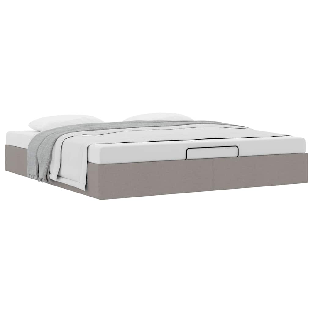 Bedframe zonder matras 160x200 cm stof taupe