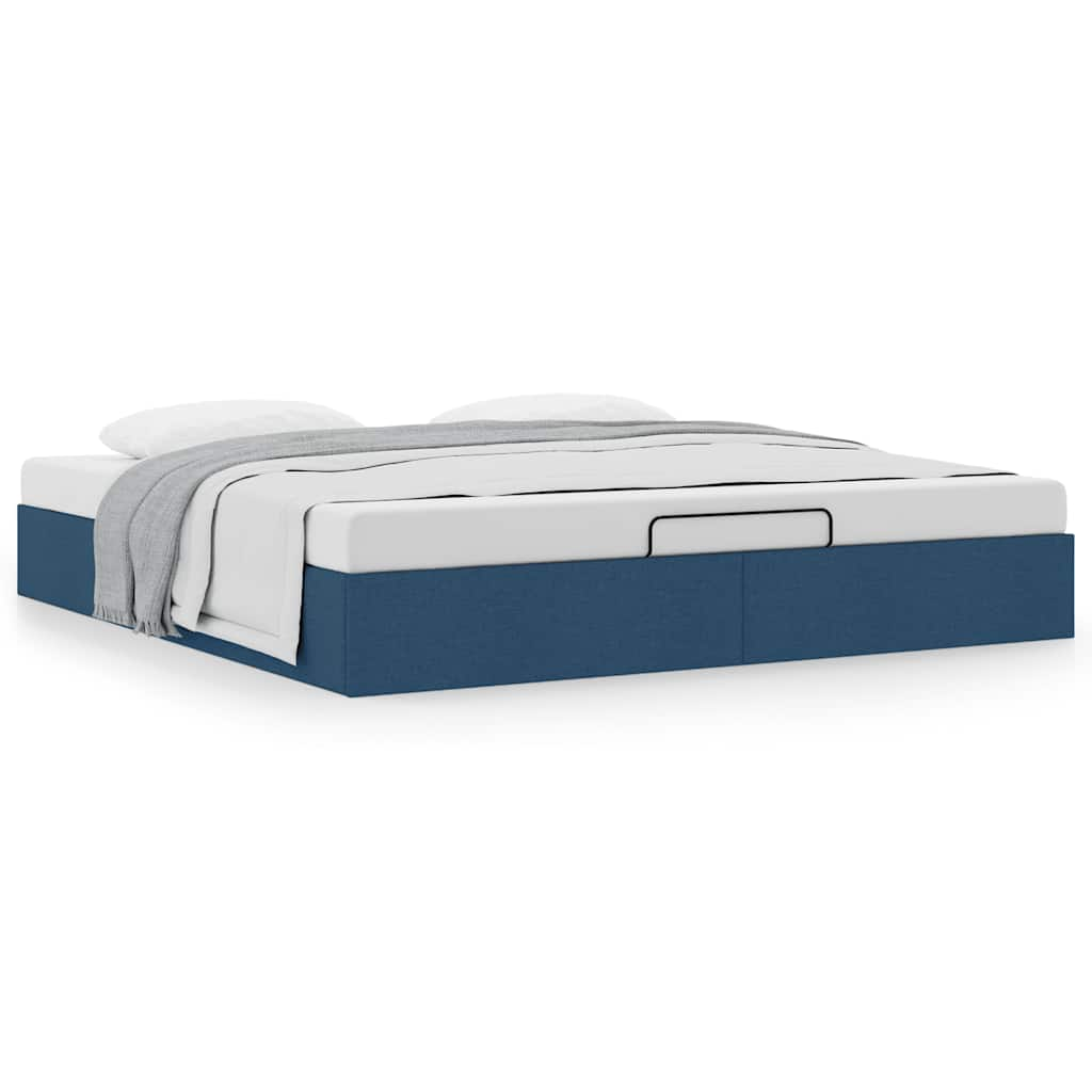 Bedframe zonder matras 160x200 cm stof blauw