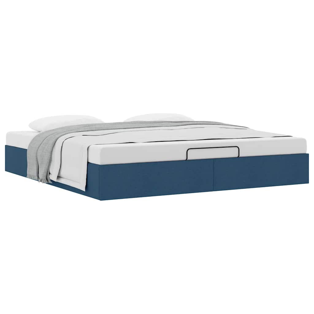 Bedframe zonder matras 160x200 cm stof blauw