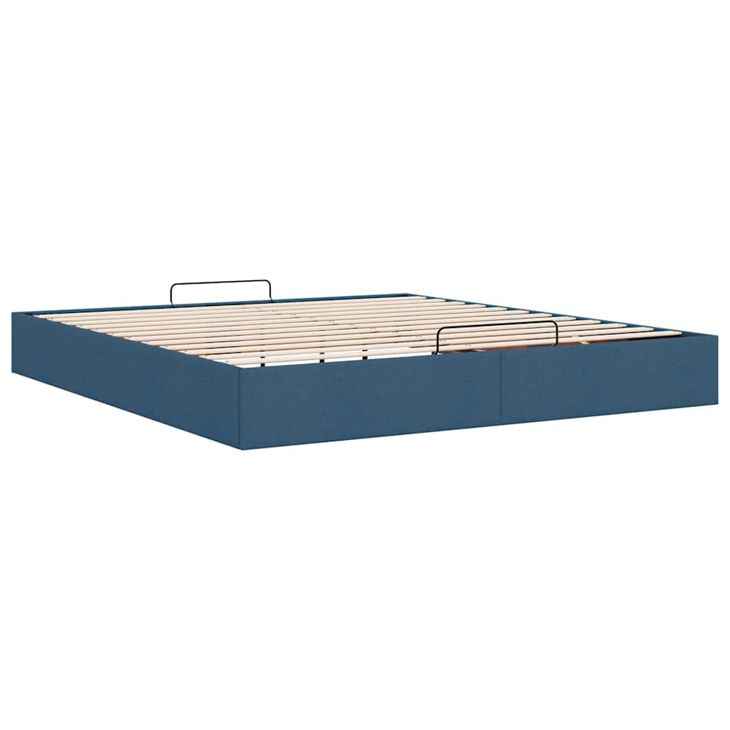 Bedframe zonder matras 160x200 cm stof blauw