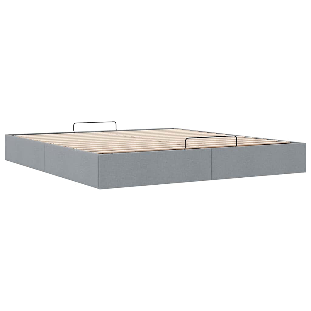 Bedframe zonder matras 180x200 cm stof lichtgrijs