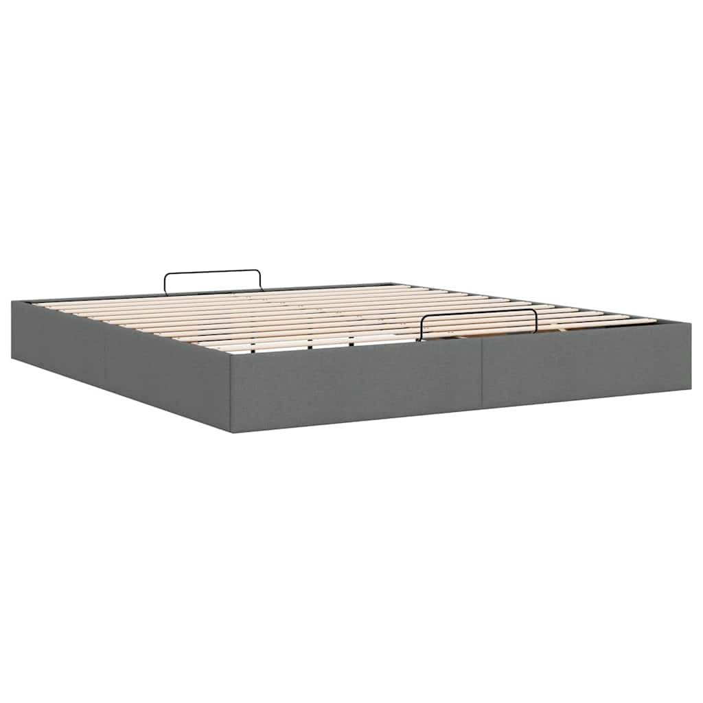 Bedframe zonder matras 180x200 cm stof donkergrijs