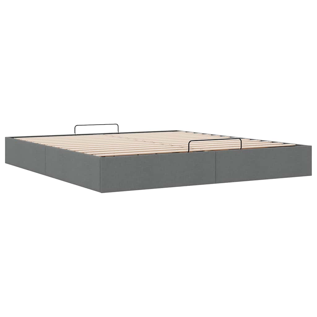 Bedframe zonder matras 180x200 cm stof donkergrijs