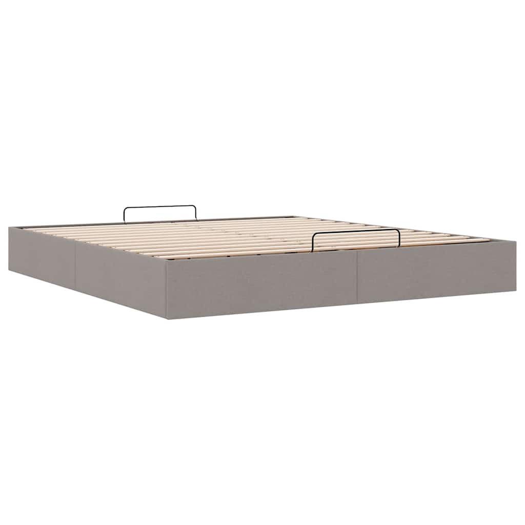 Bedframe zonder matras 180x200 cm stof taupe