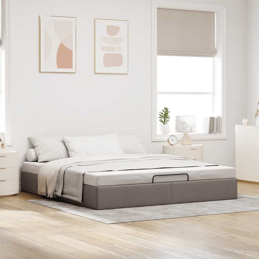 Bedframe zonder matras 180x200 cm stof taupe