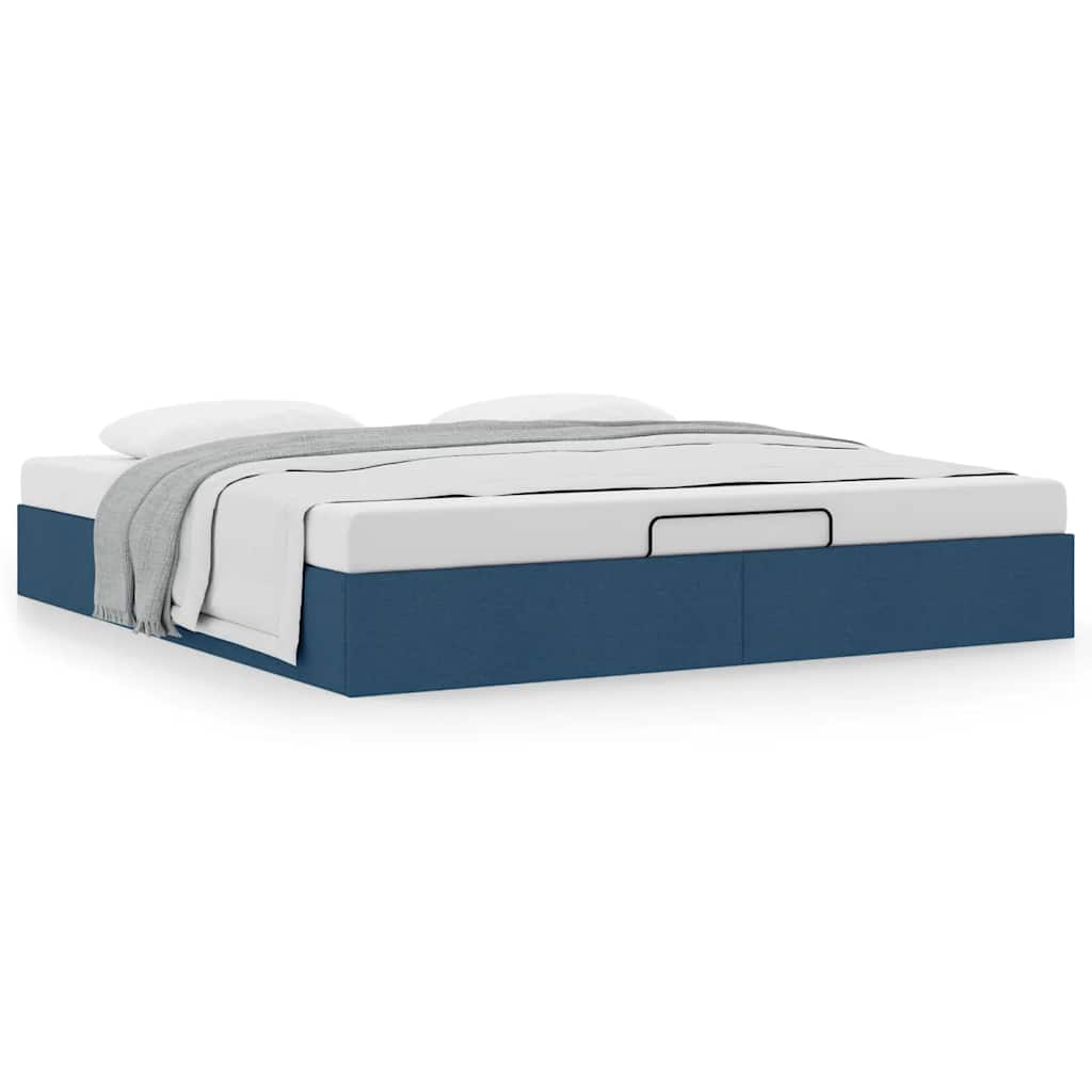 Bedframe zonder matras 180x200 cm stof blauw