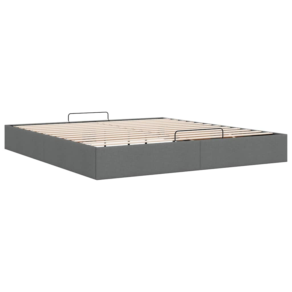 Bedframe zonder matras 200x200 cm stof donkergrijs