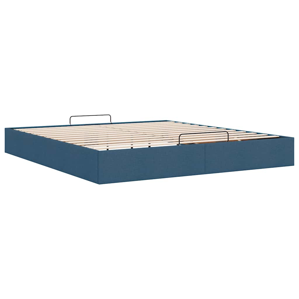 Bedframe zonder matras 200x200 cm stof blauw