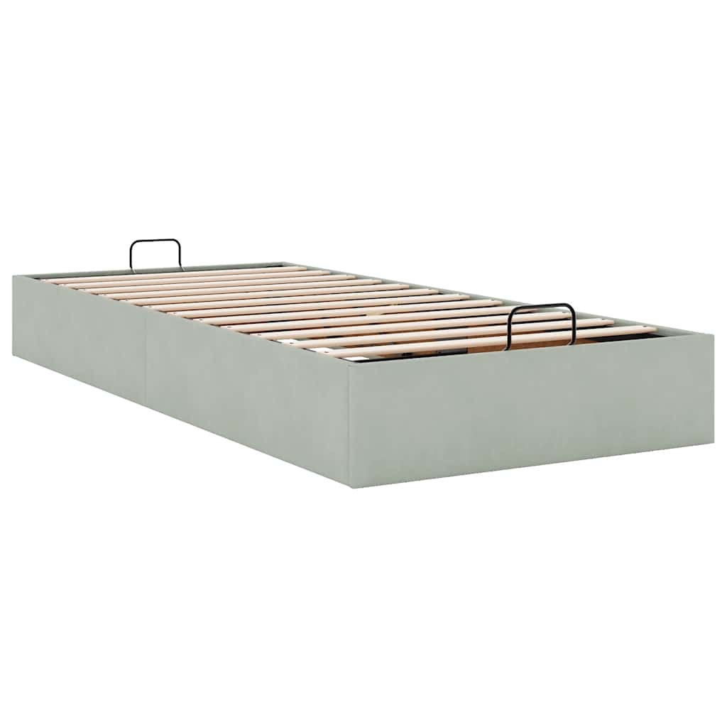 Bedframe zonder matras 80x200 cm fluweel lichtgrijs