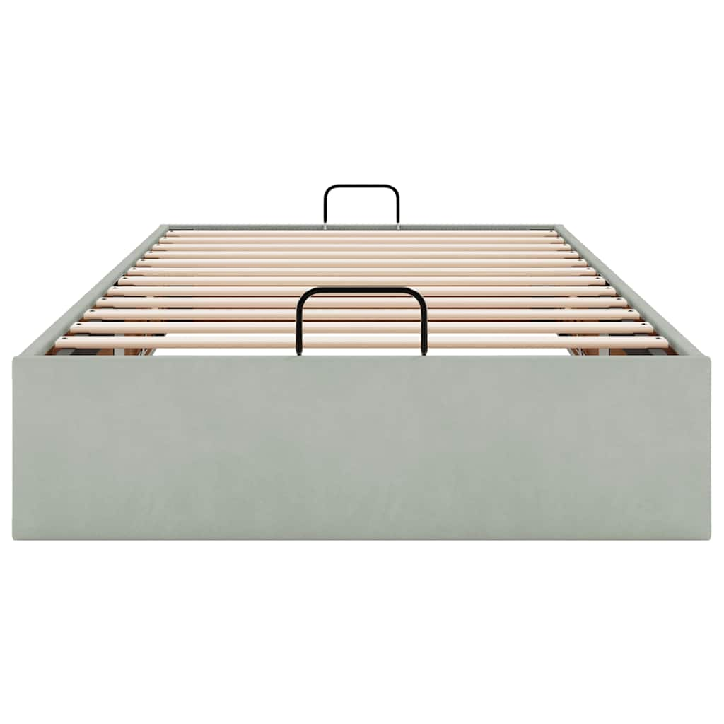 Bedframe zonder matras 80x200 cm fluweel lichtgrijs