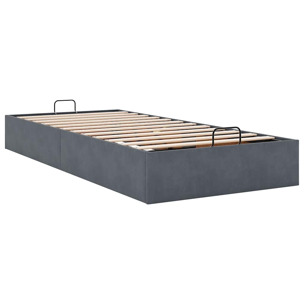 Bedframe zonder matras 80x200 cm fluweel donkergrijs