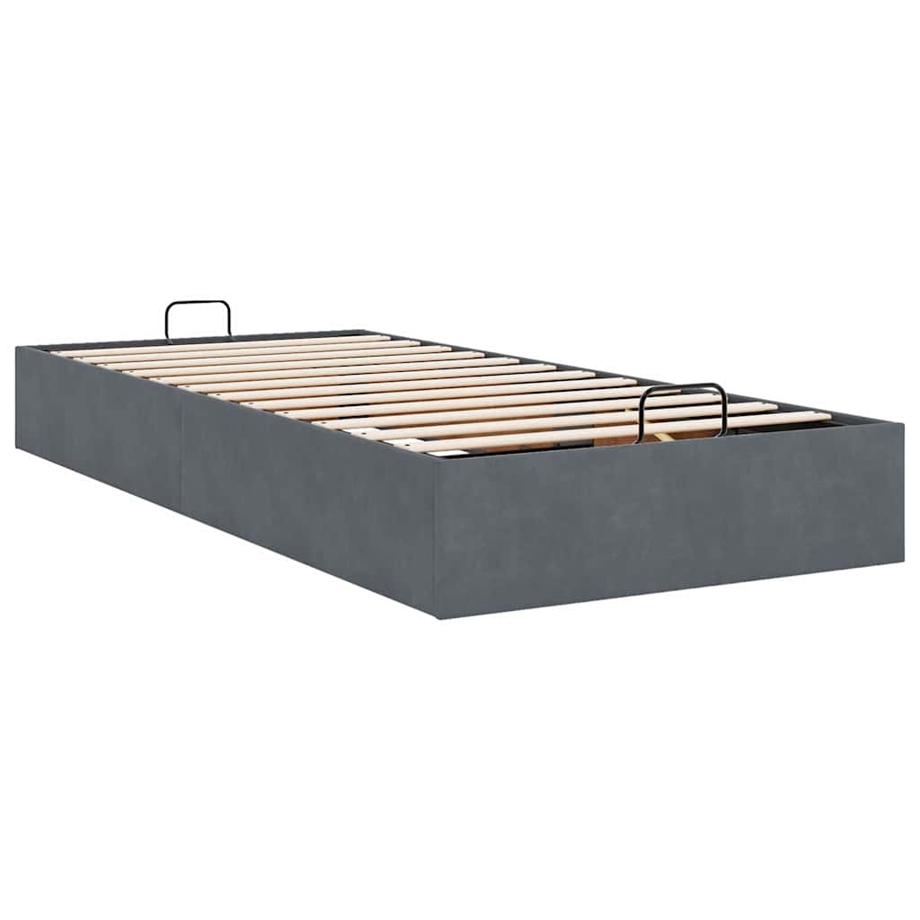 Bedframe zonder matras 80x200 cm fluweel donkergrijs