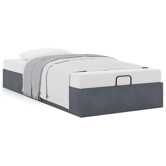 Bedframe zonder matras 80x200 cm fluweel donkergrijs