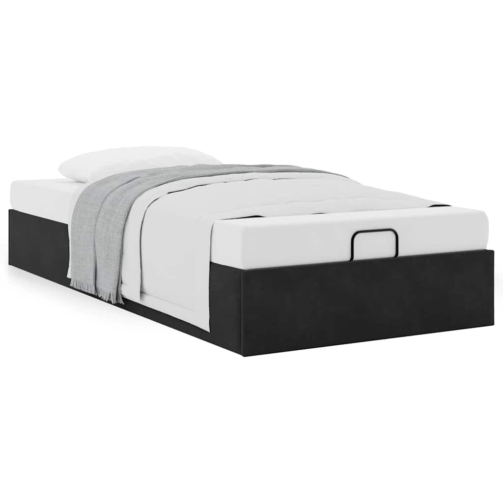 Bedframe zonder matras 80x200 cm fluweel zwart