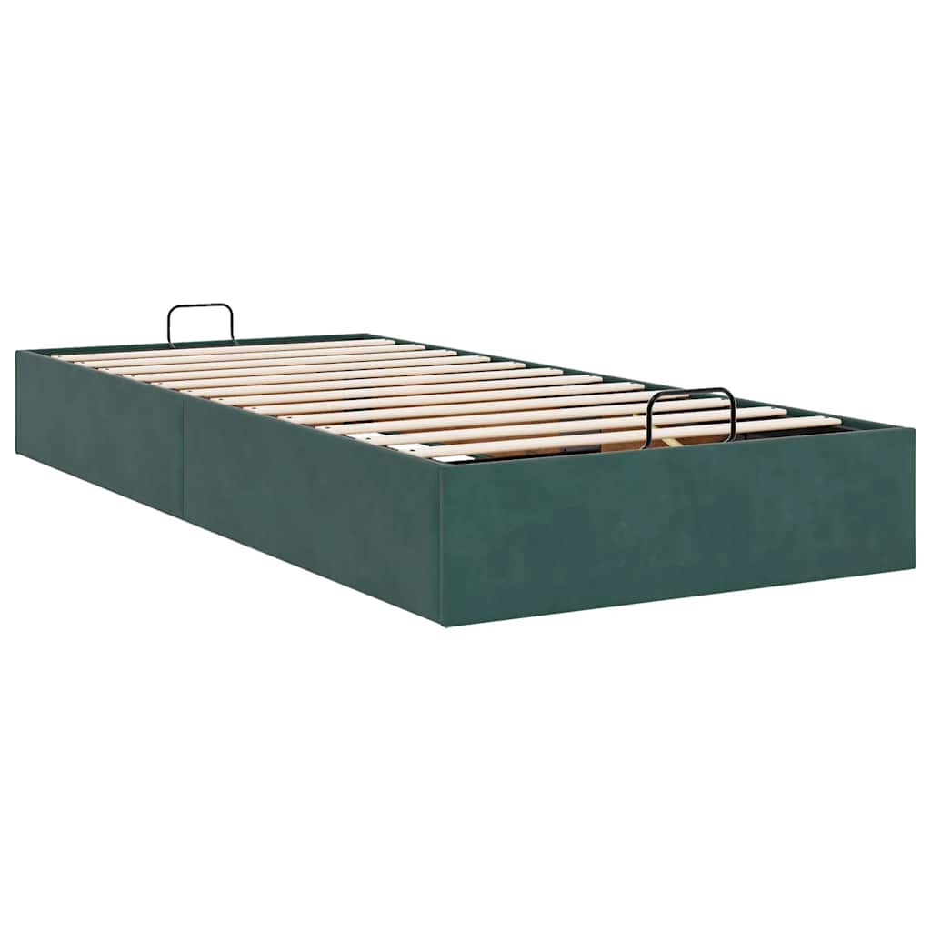 Bedframe zonder matras 80x200 cm fluweel donkergroen