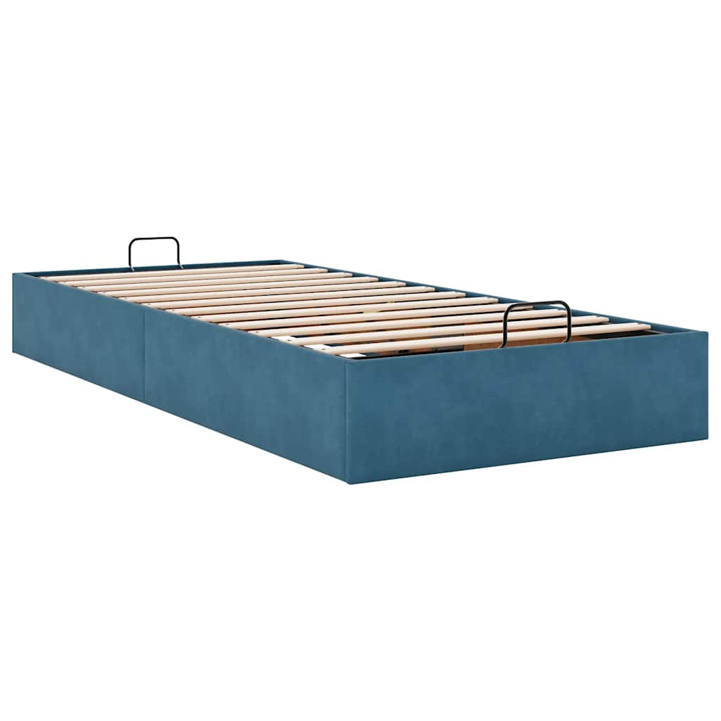 Bedframe zonder matras 80x200 cm fluweel donkerblauw