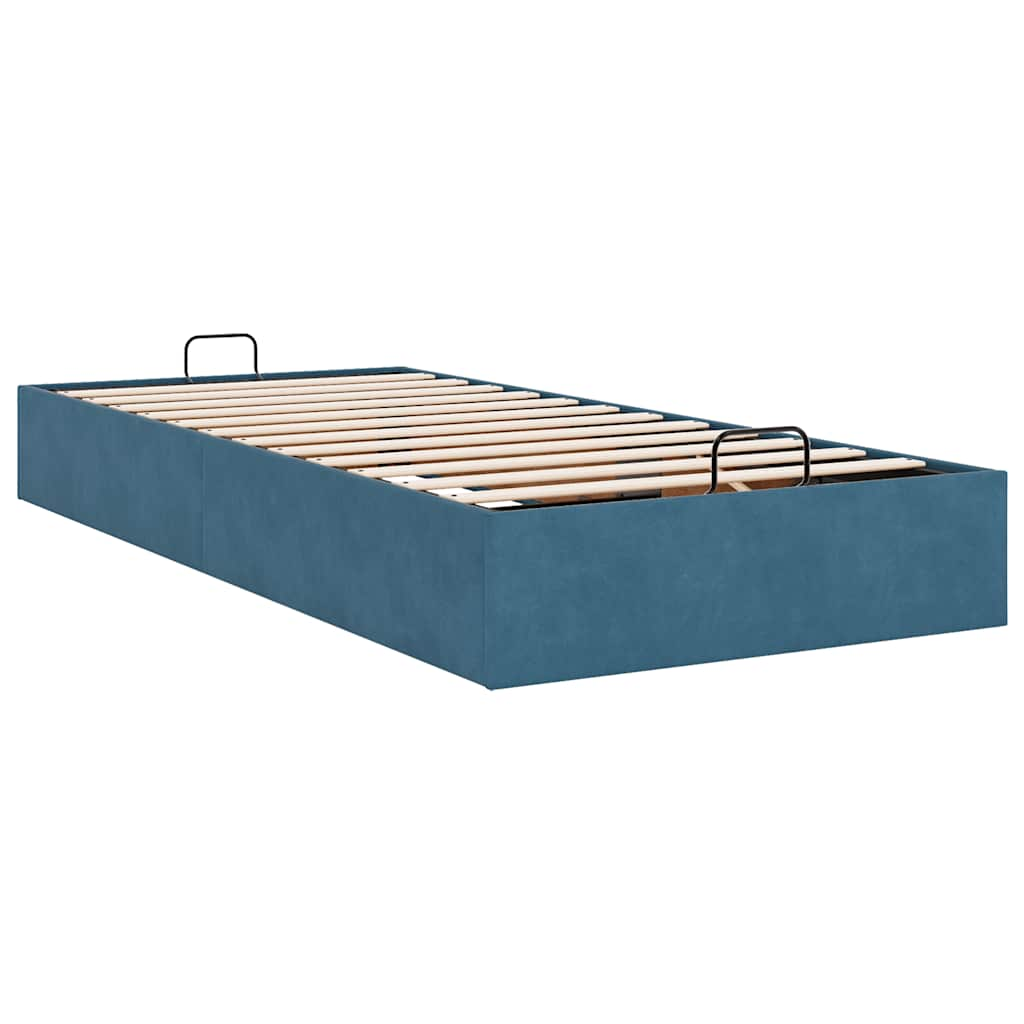 Bedframe zonder matras 80x200 cm fluweel donkerblauw