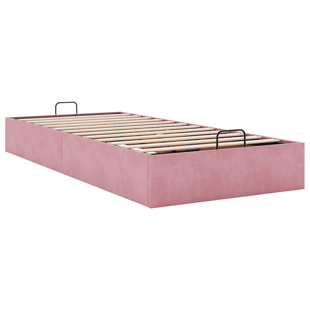 Bedframe zonder matras 80x200 cm fluweel roze