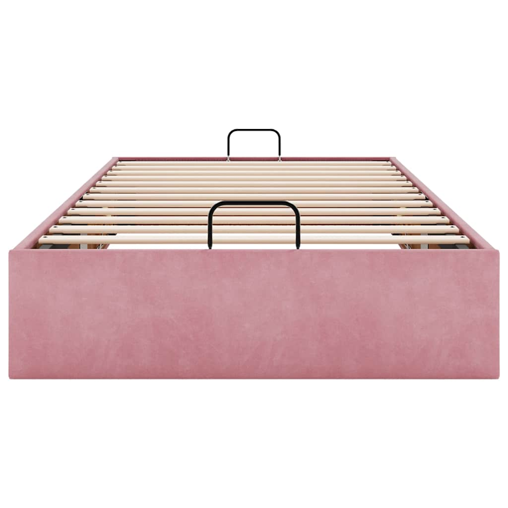 Bedframe zonder matras 80x200 cm fluweel roze