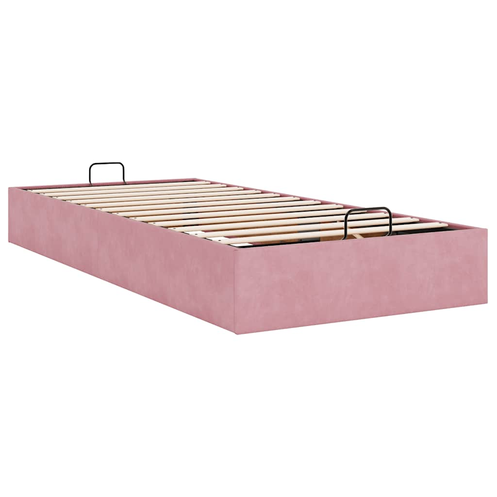 Bedframe zonder matras 80x200 cm fluweel roze