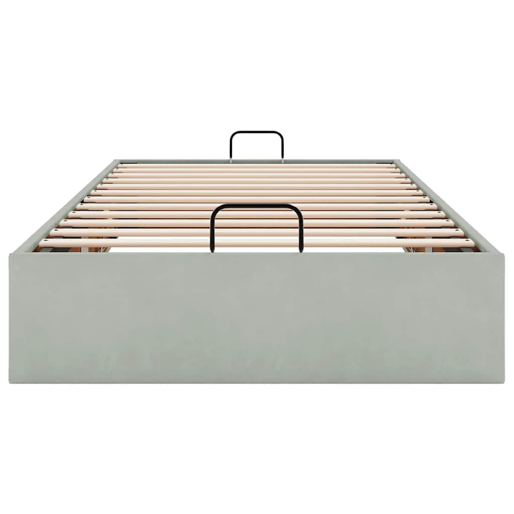 Bedframe zonder matras 90x190 cm fluweel lichtgrijs