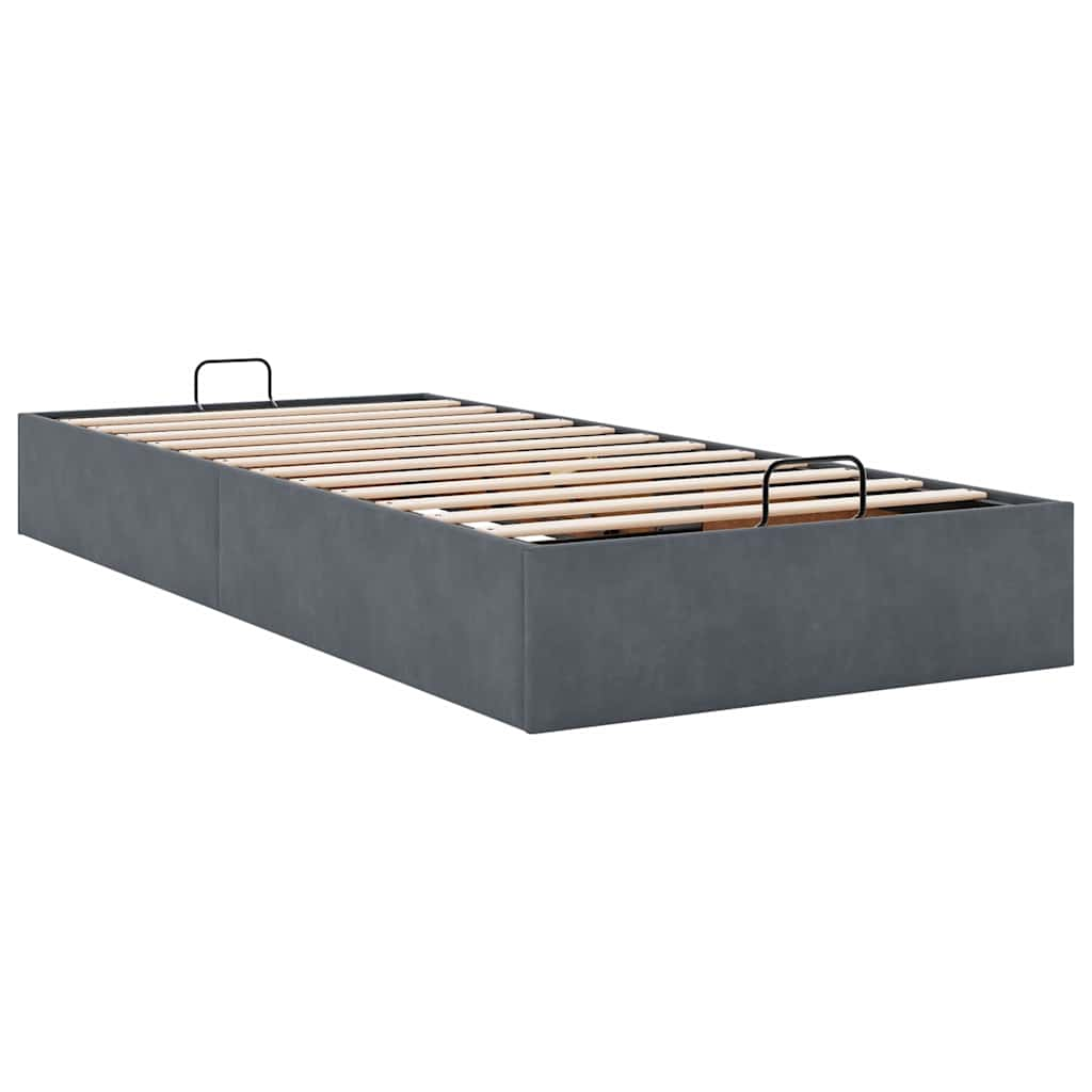 Bedframe zonder matras 90x190 cm fluweel donkergrijs