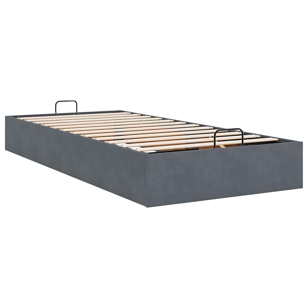 Bedframe zonder matras 90x190 cm fluweel donkergrijs