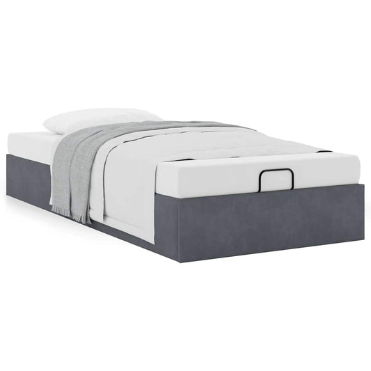 Bedframe zonder matras 90x190 cm fluweel donkergrijs