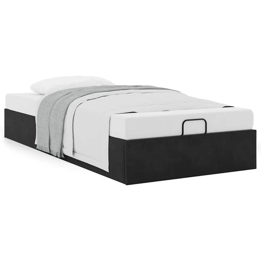 Bedframe zonder matras 90x190 cm fluweel zwart