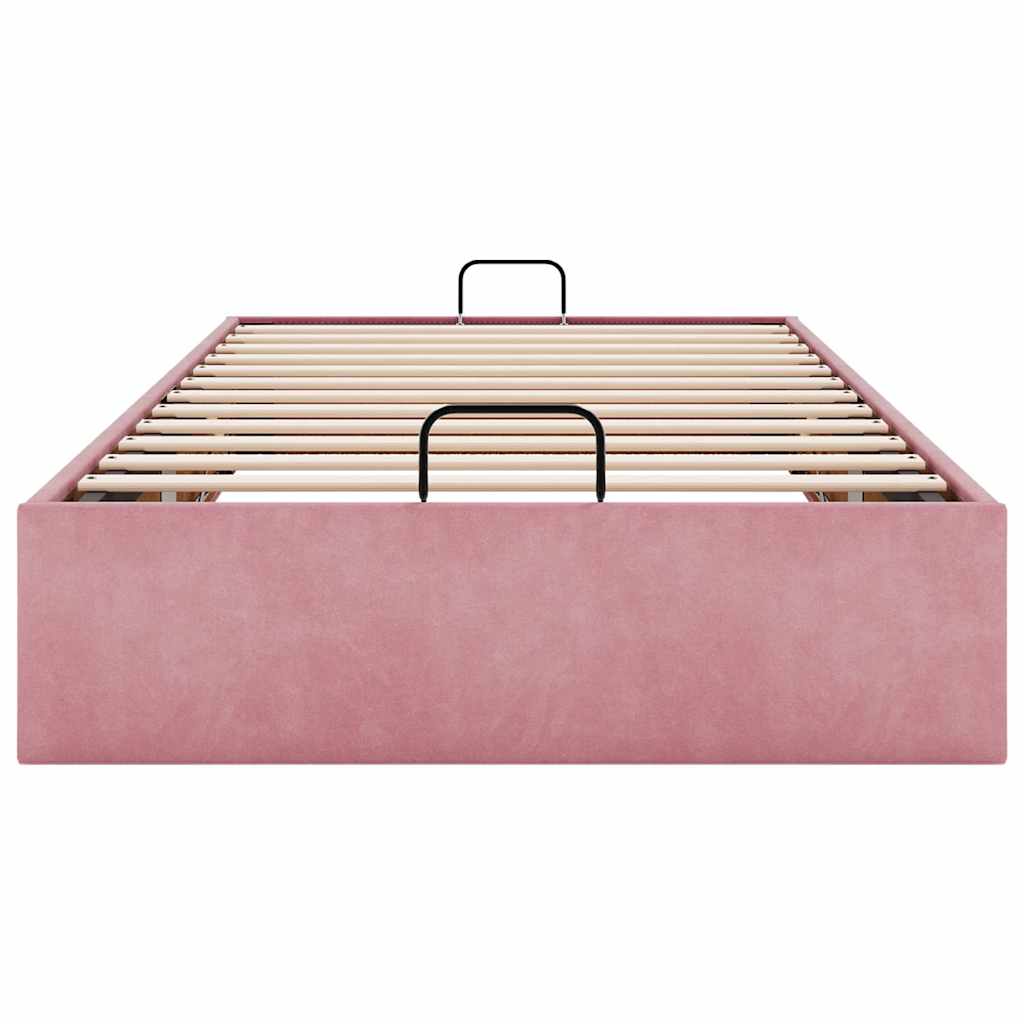 Bedframe zonder matras 90x190 cm fluweel roze