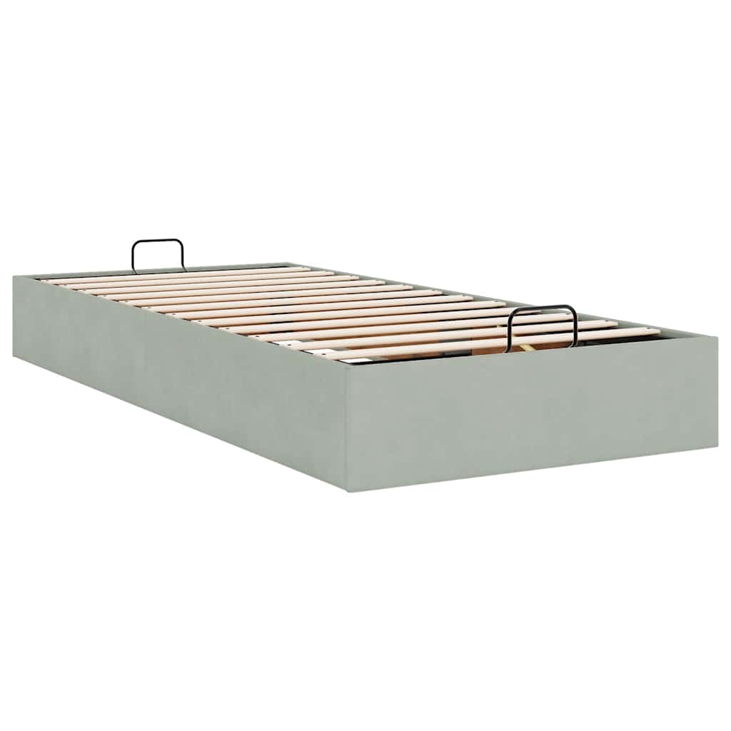 Bedframe zonder matras 90x200 cm fluweel lichtgrijs