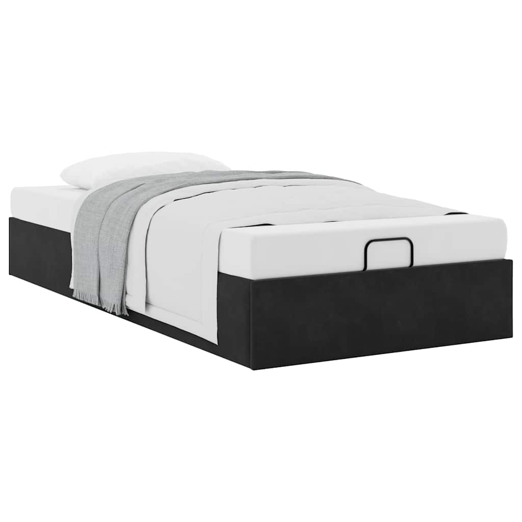 Bedframe zonder matras 90x200 cm fluweel zwart