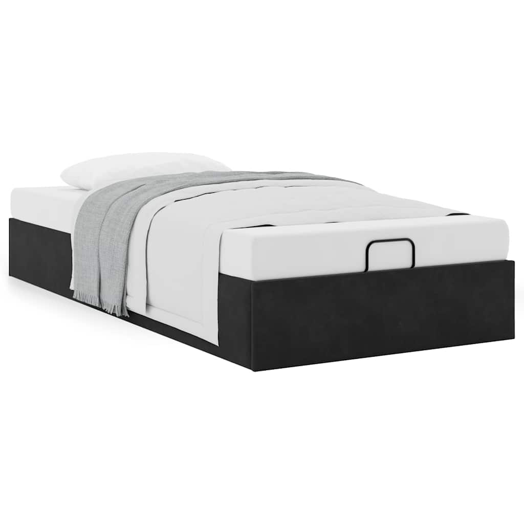 Bedframe zonder matras 90x200 cm fluweel zwart