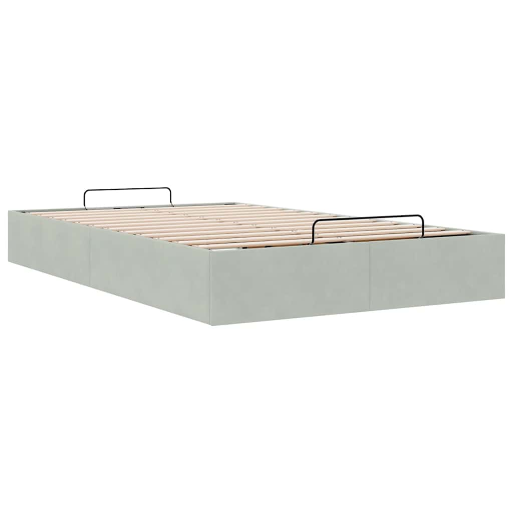 Bedframe zonder matras 120x190 cm fluweel lichtgrijs