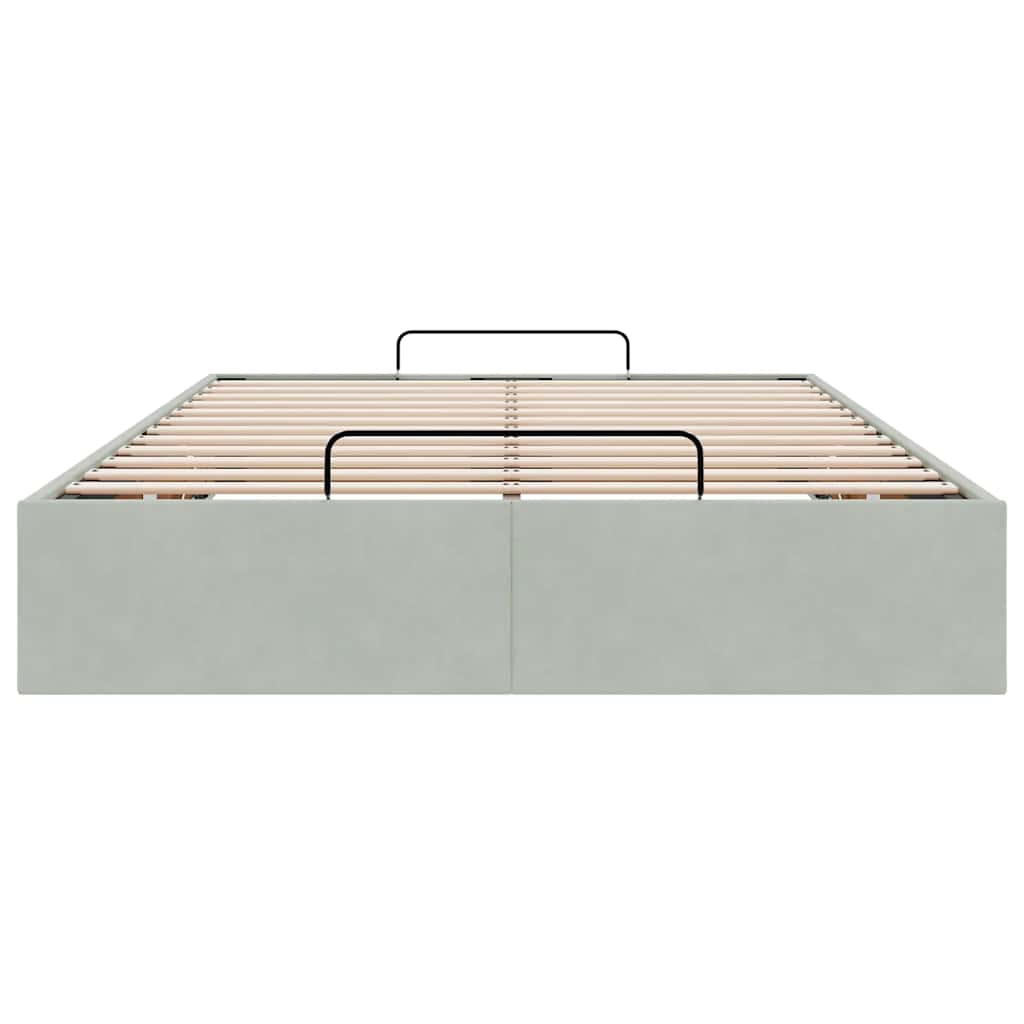 Bedframe zonder matras 120x190 cm fluweel lichtgrijs