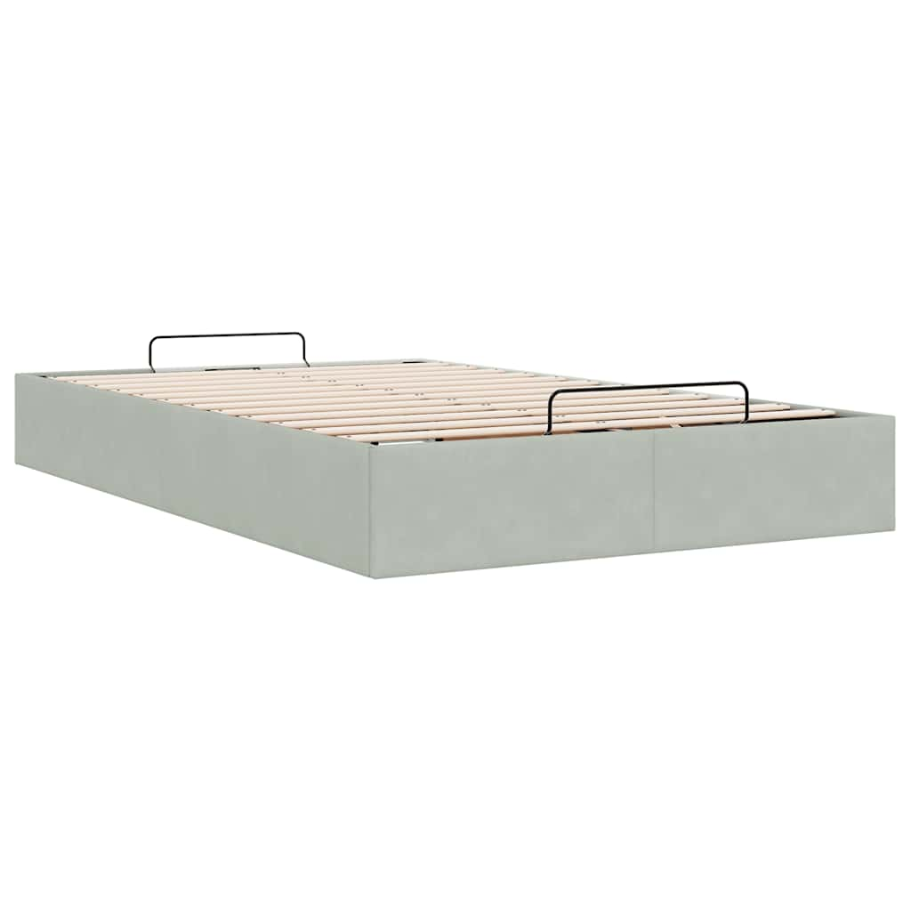 Bedframe zonder matras 120x190 cm fluweel lichtgrijs