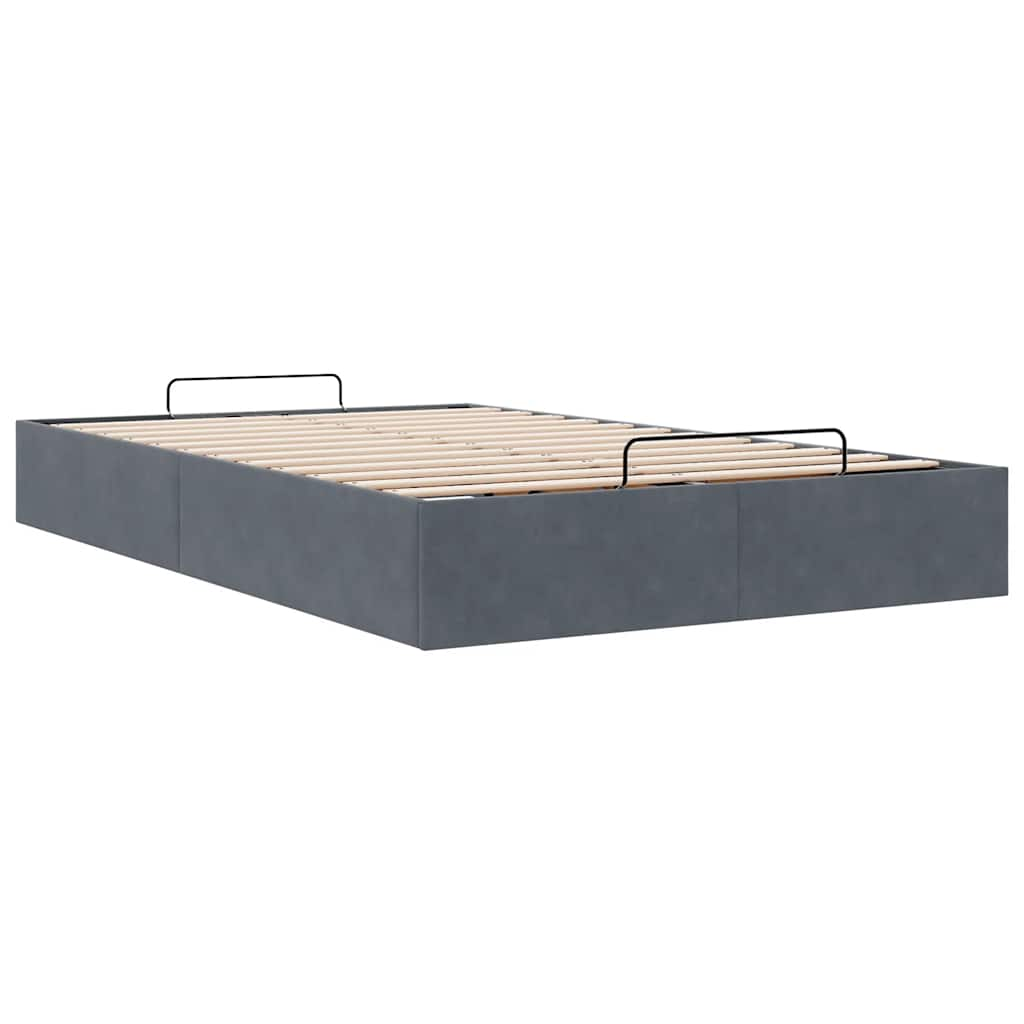 Bedframe zonder matras 120x190 cm fluweel donkergrijs