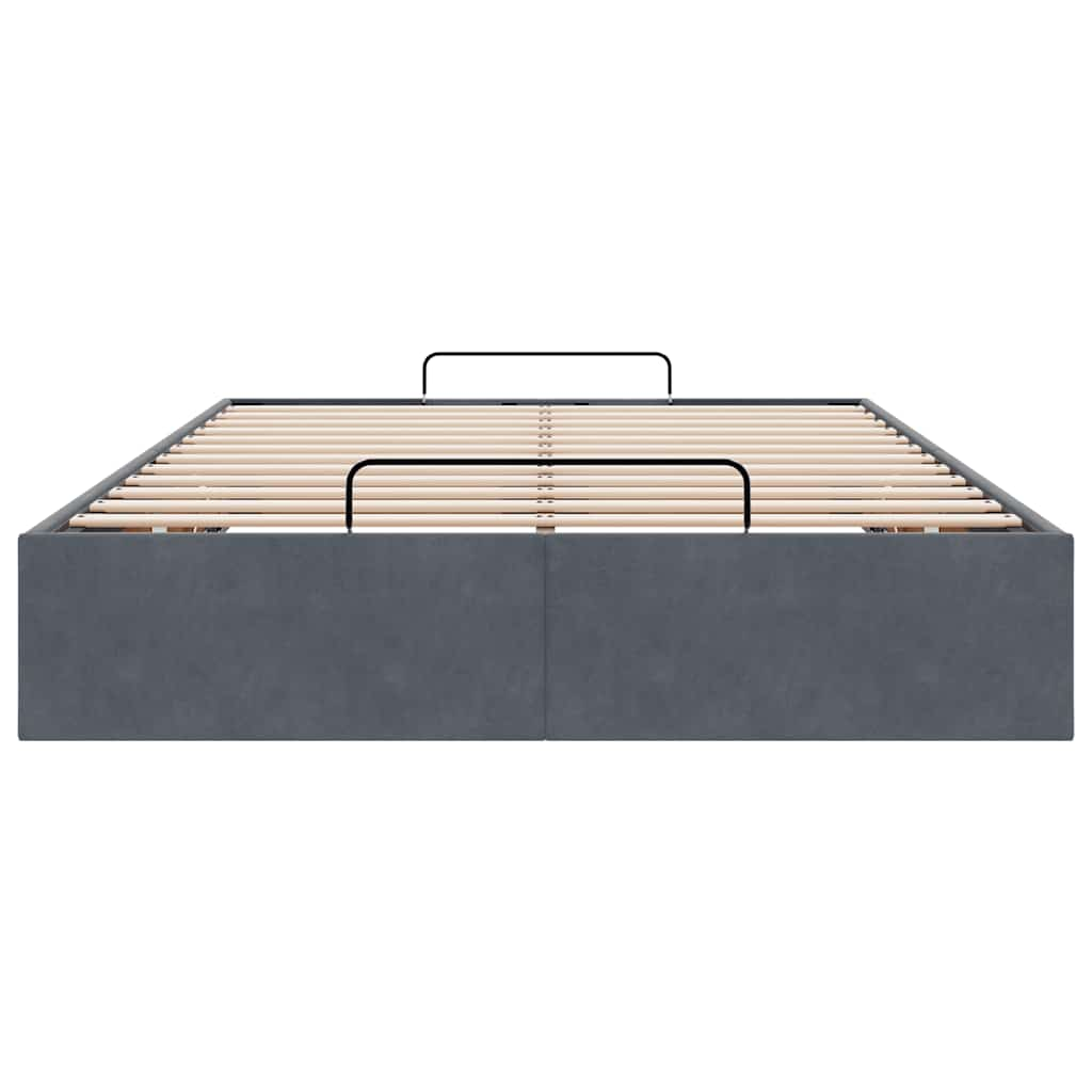 Bedframe zonder matras 120x190 cm fluweel donkergrijs