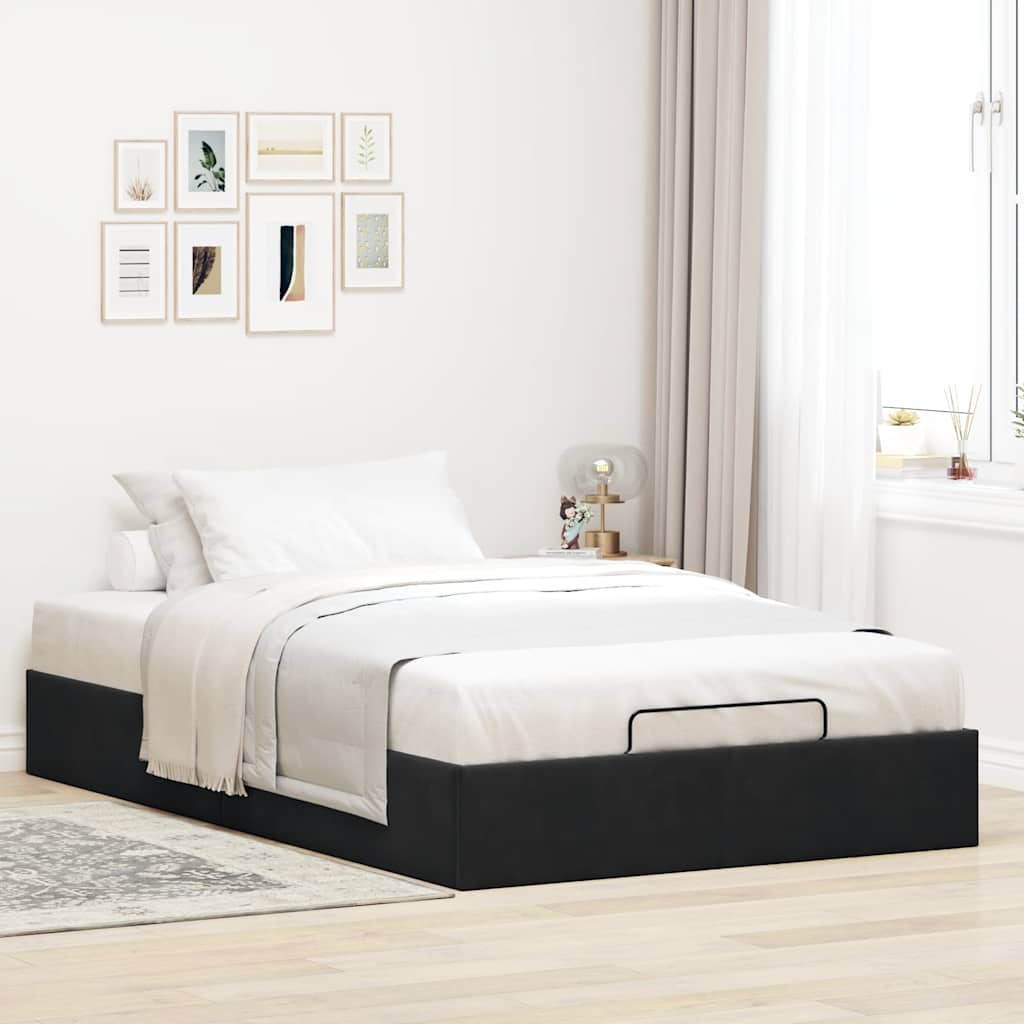 Bedframe zonder matras 120x190 cm fluweel zwart