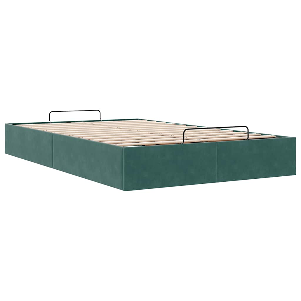 Bedframe zonder matras 120x190 cm fluweel donkergroen