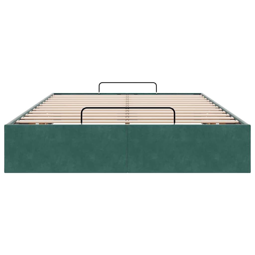 Bedframe zonder matras 120x190 cm fluweel donkergroen