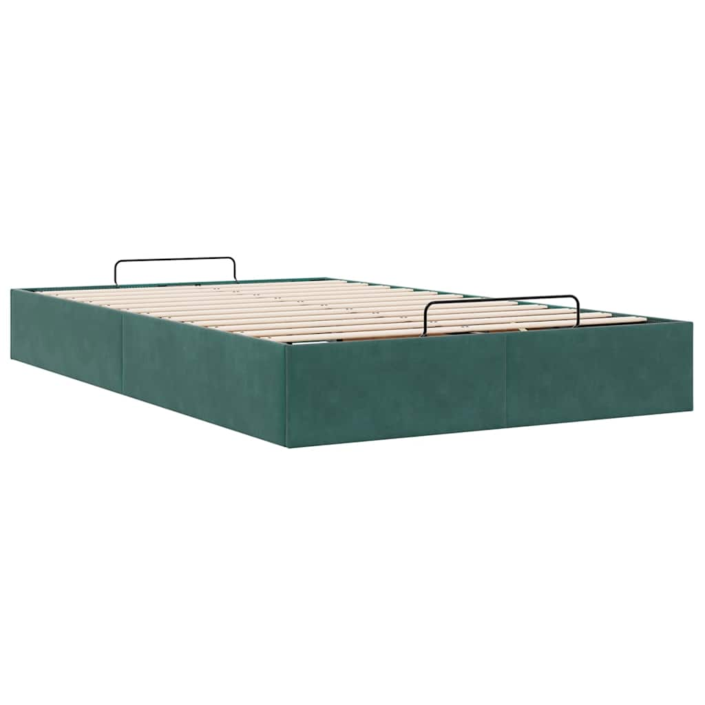 Bedframe zonder matras 120x190 cm fluweel donkergroen