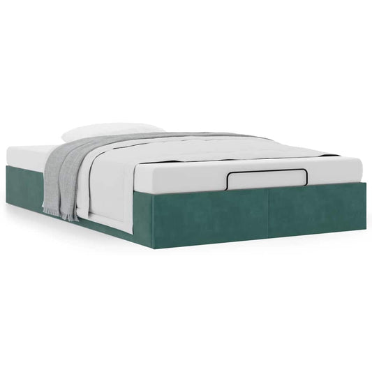 Bedframe zonder matras 120x190 cm fluweel donkergroen