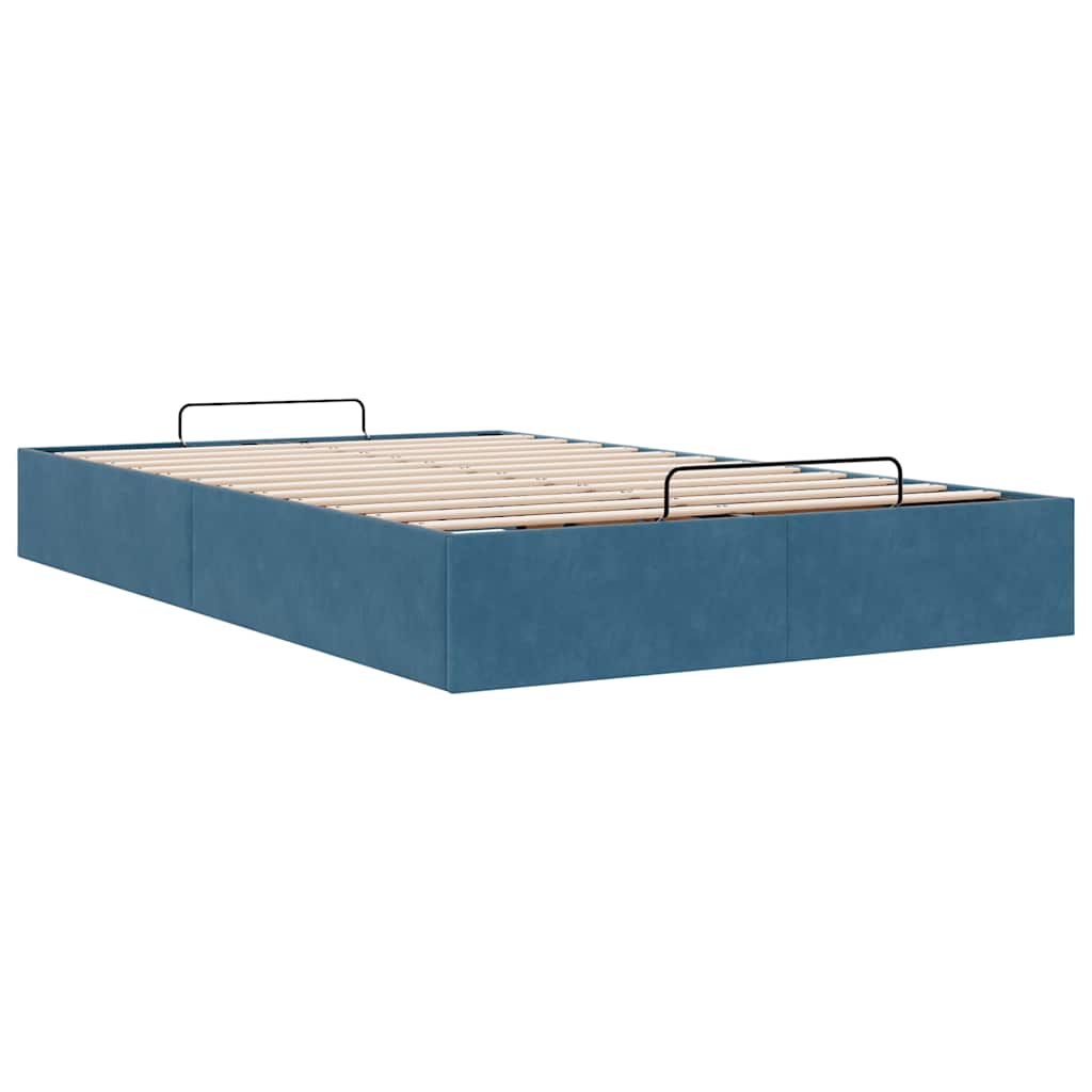 Bedframe zonder matras 120x190 cm fluweel donkerblauw